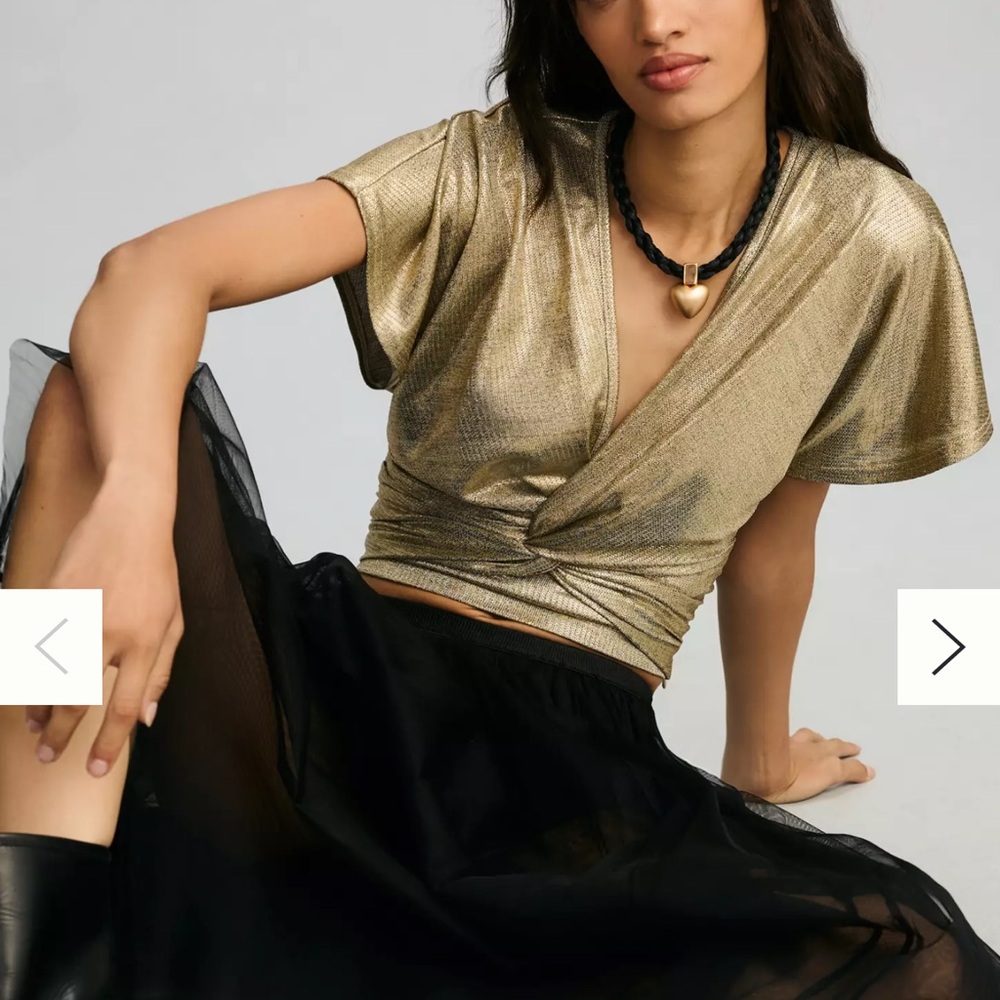 Bishop & Young Anthropologie Gold Top